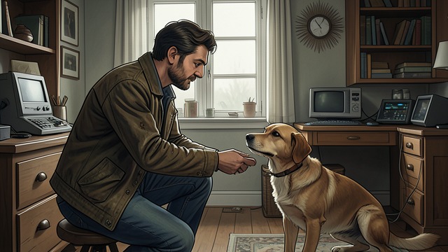 A Dog at the Refuge from "Bird Box". A Dog at the Refuge Victor’s Welcome Victor approaches Malorie and waits for her to pet him.