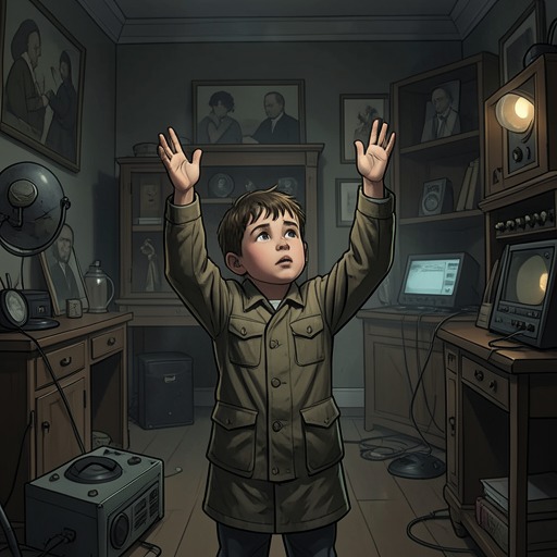 Hearing as Inherited Knowledge from "Bird Box". This flow traces how sound becomes the family’s substitute map and how the children turn training into expertise.