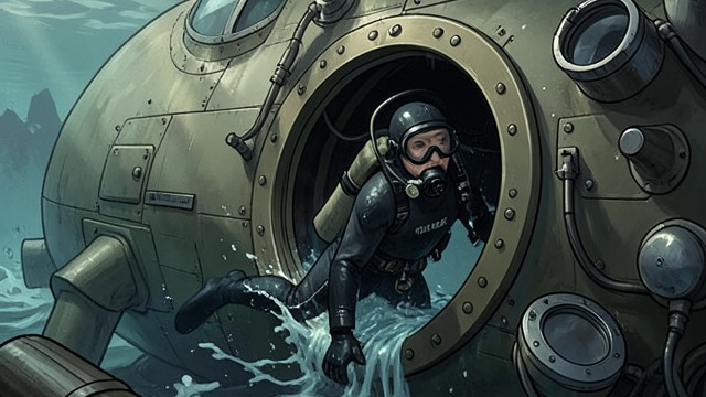 Tolland Reaches the Dome from "Deception Point". Tolland Reaches the Dome A rescue attempt Tolland dives to the sinking Triton and tries to turn the hatch from outside.