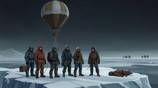 The Ice-Shelf Escape from "Deception Point". The Ice-Shelf Escape A life-threatening improvisation When armed attackers target the scientists, Tolland refuses to abandon Rachel, Corky, or Norah.