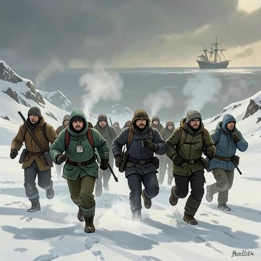 The Witnesses’ Escape from "Deception Point". This flow traces how the Arctic investigators survive successive attacks and carry the evidence from the ice to the sea and back to Washington.