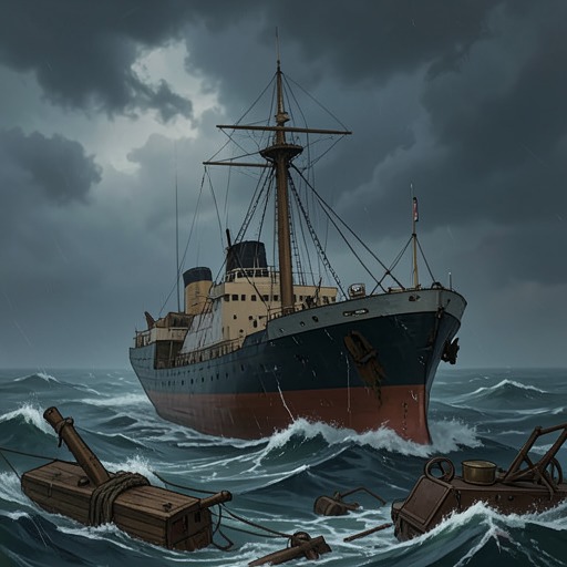 The Goya’s Final Ordeal from "Deception Point". This flow follows the Goya’s transformation from research vessel to battleground and the chain of physical failures that makes its destruction unavoidable.