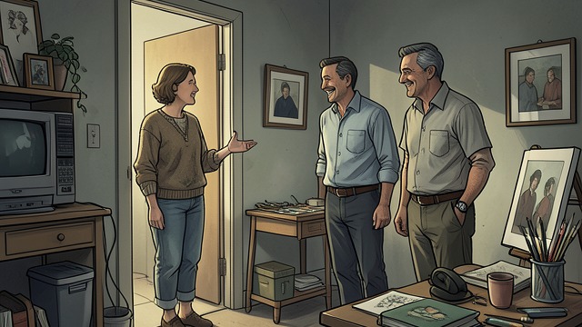 Welcome at the Euling Home from "Cinder & Ella". A Place to Belong An inviting home Vivian brings Ella to her small, cluttered apartment, where Vivian’s fathers greet her warmly and include her in their…