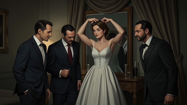 The Dress Fitting from "Cinder & Ella". Beauty Reconsidered A vulnerable invitation Vivian encourages Ella to try on a formal gown despite Ella’s fear that her scars will ruin it.