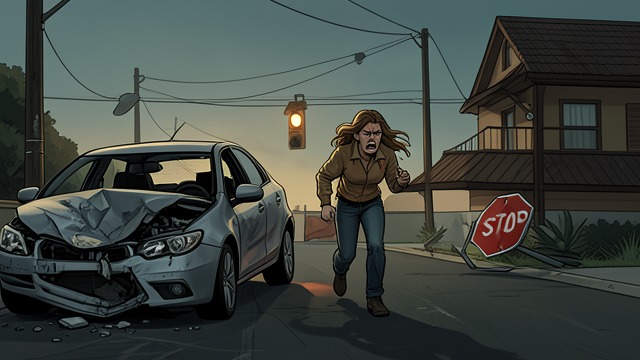The Fallen Sign from "Thirteen Reasons Why". The Fallen Sign An unsafe ride Jenny Kurtz crashes her car into a stop sign while driving Hannah home, then refuses Hannah’s pleas to stop.