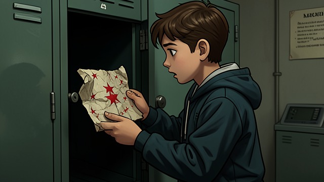 The Hidden Map from "Thirteen Reasons Why". The Hidden Map A forgotten envelope Clay remembers receiving a map marked with red stars through his locker vent weeks earlier.