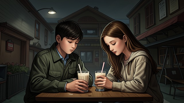 The Milkshake Offer from "Thirteen Reasons Why". The Milkshake Offer A hesitant approach Zach sits near Hannah, asks whether she is all right, and offers to buy her another milkshake.
