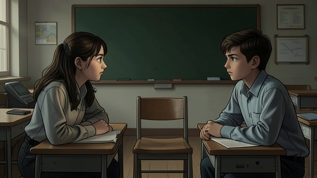 A Look Across the Classroom from "Thirteen Reasons Why". A Look Across the Classroom A brief appeal During the teasing, Hannah catches Clay watching her and recognizes that he sees her distress.