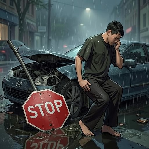 From Accident to Guilt from "Thirteen Reasons Why". The downed stop sign links Jenny’s reckless decision to a fatal collision, while Hannah’s later grief turns the accident into another source of perceived…