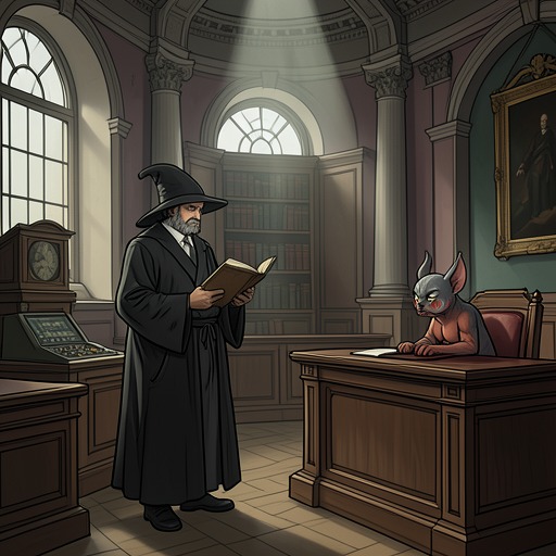 The Creature’s Place in Law from "Fantastic Beasts and Where to Find Them". This flow follows the conflict between official rules for magical creatures and the different ways creatures, owners, and authorities experience those rules.