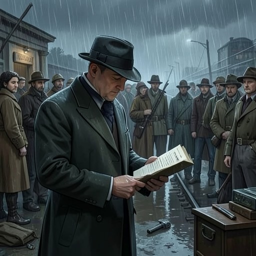 The Investigation of Alice’s Murder from "The A.B.C. Murders". This thread follows how suspicion shifts from Franz Ascher toward a stranger as investigators examine the crime scene and the planted railway guide.