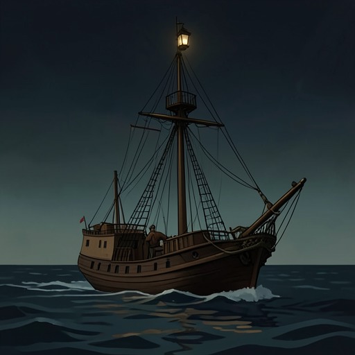 The Ship’s Unnatural Motion from "The Rime of the Ancient Mariner". This flow tracks how the ship moves without ordinary wind, raising questions about unseen agency and carrying the Ancient Mariner home.