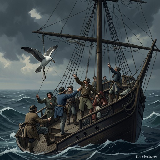 The Crew’s Changing Verdict from "The Rime of the Ancient Mariner". This flow examines how the crew’s interpretations of the Albatross’s death shift with changing weather and finally collapse under shared suffering.