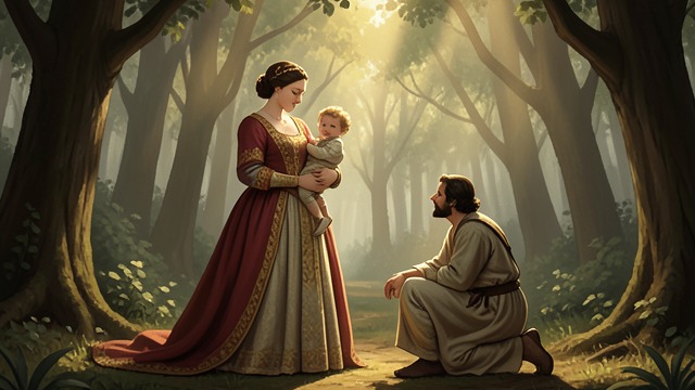A Reunion in the Forest from "The Glass Bead Game". The Beloved Returns A Changed Meeting Pravati finds Dasa after his exile and tells him his royal identity has been restored.