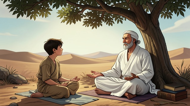 The Yogi as Ideal from "The Glass Bead Game". Detachment Seen from Afar Stillness Dasa watches a yogi whose composure seems untouched by weather and ordinary sensation.