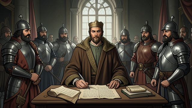 Magna Carta from "Why Nations Fail: The Origins of Power, Prosperity, and Poverty". Magna Carta was the charter that England’s barons compelled King John to accept in 1215.