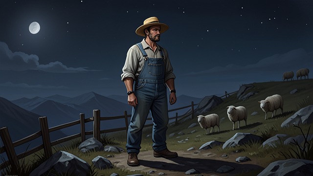 Lambing Vigil from "Far from the Madding Crowd". Night Work A shepherd’s routine Gabriel watches his ewes on Norcombe Hill, tending births and carrying weak lambs into warmth.