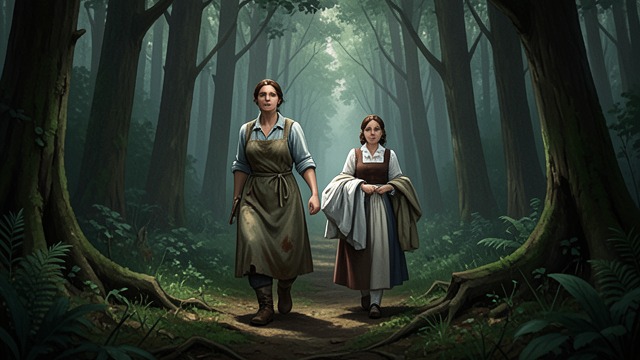 The Search in the Wood from "Far from the Madding Crowd". Finding Her Mistress Bathsheba disappears After Troy rejects her beside Fanny’s coffin, Bathsheba leaves home and hides in a ferny wood.