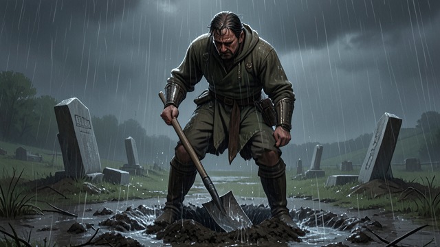 Troy’s Self-Exile from "Far from the Madding Crowd". A Brief Moral Awakening Remorse at the grave After Fanny’s death, Troy plants flowers and erects a tombstone.