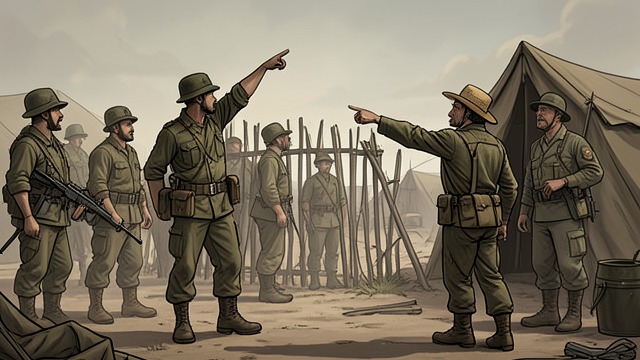 Searching the Barracks from "Far from the Madding Crowd". Following a Military Lead A journey to Casterbridge William Smallbury goes to the barracks to learn whether Fanny followed her lover.