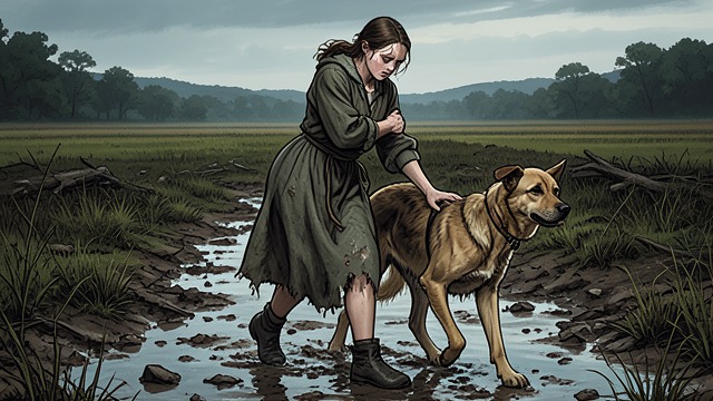 The Road to the Union from "Far from the Madding Crowd". Exhaustion and Need A solitary journey Fanny walks toward Casterbridge with failing strength, using improvised crutches and finally leaning on a stray dog.