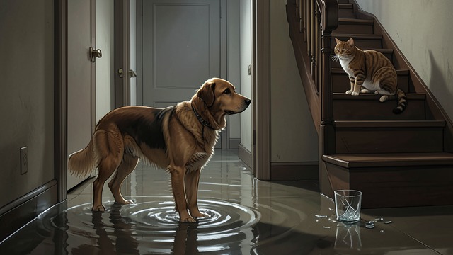 The Cat Is Blamed from "The Heart of a Dog". Responsibility Avoided Excuses Sharikov calls the cat destructive, despite having caused the flood while chasing it.