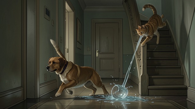 The Cat in the Bathroom from "The Heart of a Dog". Instinct Becomes Disorder A Chase Begins Sharikov pursues a cat through the apartment and traps himself in the bathroom.