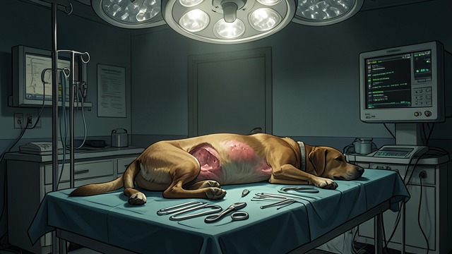 An Animal Under Anaesthesia from "The Heart of a Dog". A Body on the Table Surgical Vulnerability Sharik lies unconscious while the doctors remove and replace organs.