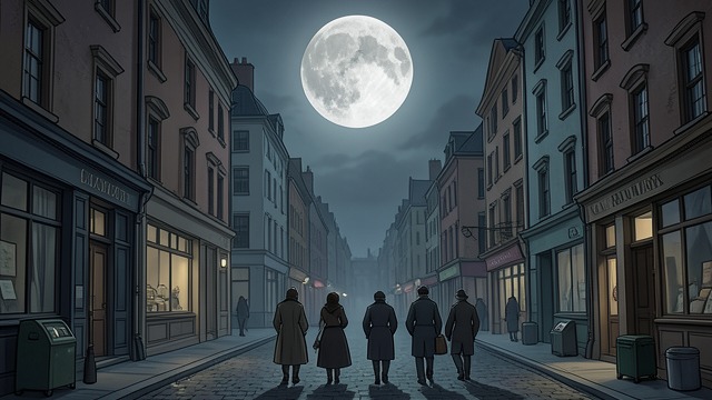 The Moonlit City from "Judas". An Intimate Landscape Shared Streets Atalia leads Shmuel through quiet neighborhoods under a winter moon.