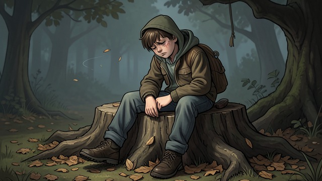 Tired at the Stump from "The Giving Tree". Tired at the Stump The Boy says he is too tired to climb and asks for a place to sit and rest.