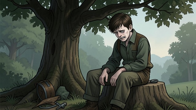 Need for Rest from "The Giving Tree". Need for Rest The Boy returns old and weary, with weakened teeth and too little energy to climb or swing.