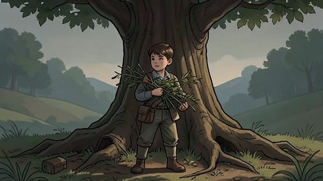 Welcome with Branches from "The Giving Tree". Welcome with Branches The Tree responds to The Boy’s wish for a house by allowing him to take her branches.