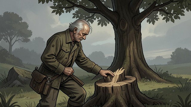 Rest-Seeking Visit from "The Giving Tree". Rest-Seeking Visit The Boy returns once more, now tired and old, and asks for a quiet place to sit.