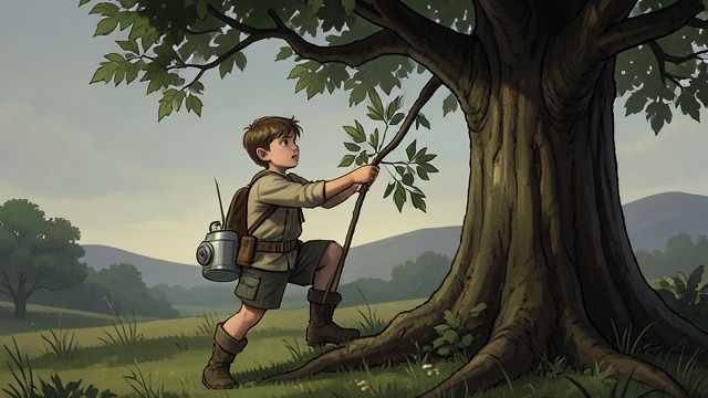 House-Seeking Visit from "The Giving Tree". House-Seeking Visit The Boy returns wanting a house, and The Tree responds by offering her branches.