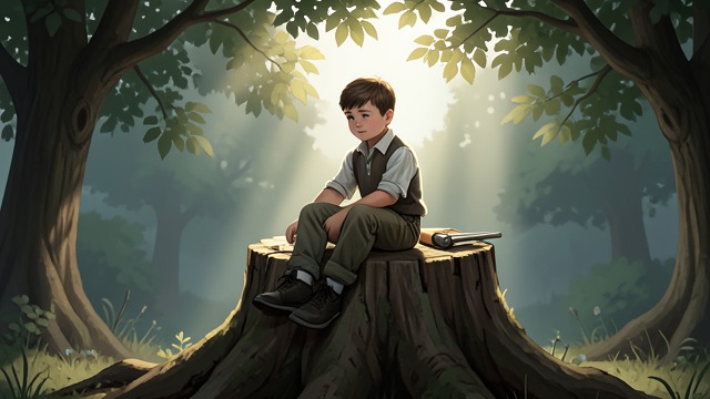 Stump as Resting Place from "The Giving Tree". Stump as Resting Place The stump, no longer useful for climbing or sailing, becomes a place for The Boy to sit.