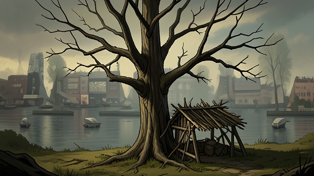 Branches for Shelter from "The Giving Tree". Branches for Shelter The Boy wants a house, and The Tree tells him to cut off her branches to build one.