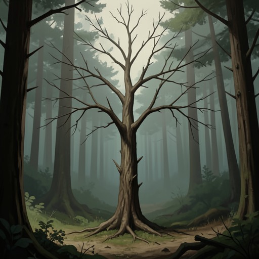 The Tree’s Changing Condition from "The Giving Tree". This thread follows The Tree from flourishing playmate to apple-giver, branchless remnant, felled trunk, and finally stump.