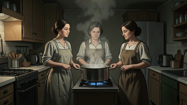 The Kitchen and the Fates from "The Interpretation of Dreams". The Kitchen and the Fates A familiar scene Three women stand in a kitchen as Freud waits for food.