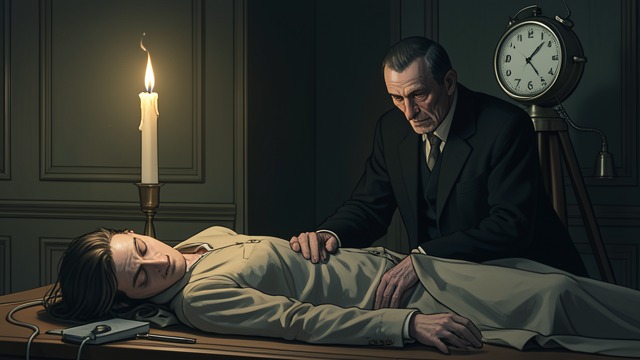 The Candlelit Room from "The Interpretation of Dreams". The Candlelit Room A watch continues An old attendant keeps watch beside the body among tall candles. The father sleeps in an adjoining room.