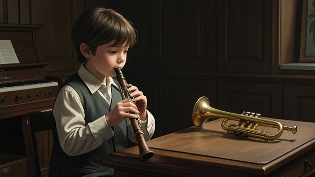 The Unchosen Trumpet from "Foucault's Pendulum". A First Renunciation A childhood wish Belbo dreams of a golden trumpet, but when relatives offer a cheaper clarinet he cannot insist on what he wants.