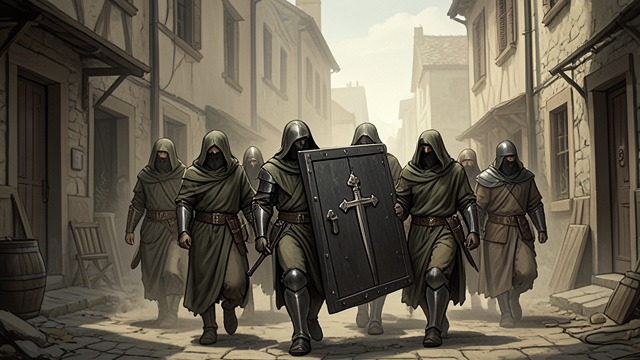 An Order in the Holy Land from "Foucault's Pendulum". Soldiers and Monks A new institution Hugues de Payns and companions establish a religious military order to protect pilgrims.