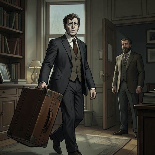 Belbo's False Courier from "Foucault's Pendulum". Aglie exploits Belbo's invented map story to make him carry a suitcase connected to a bomb threat, then leaves him exposed to police suspicion.