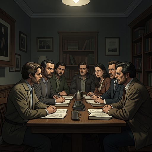 The Making of an Occult Circle from "Foucault's Pendulum". The Plan's believers gather through publishing, private networks, and ritual performance until the loose collection becomes capable of collective violence.