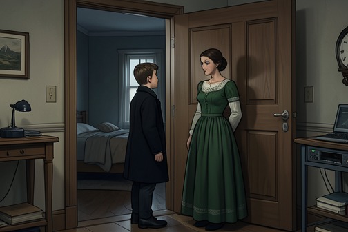 The News of His Mother's Death from "Of Human Bondage". At Henrietta Watkin’s house, Emma collects Philip and tells him that his mother is in heaven and that he will never see her again.
