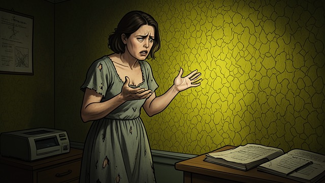 First Revulsion from "The Yellow Wall Paper". First Revulsion An offensive surface The narrator describes the yellow wallpaper as lurid, irregular, and visually exhausting.