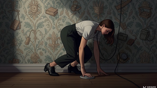 The Woman Identified from "The Yellow Wall Paper". The Woman Identified A figure takes shape The narrator decides that the hidden form is a woman who stoops and creeps behind the outer pattern.