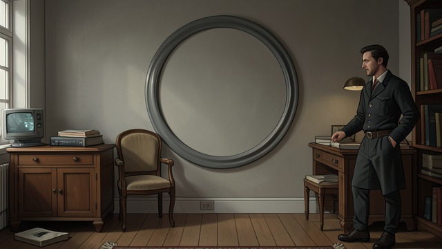 The Mark Around the Wall from "The Yellow Wall Paper". The Mark Around the Wall A repeated trace The narrator notices a smooth smear running around the nursery, behind the furniture and close to the floor.