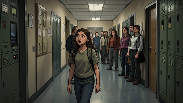 A First Welcome from "Mean Girls". A First Welcome The Ruse Janis Ian and Damian lead Cady Heron toward a supposedly distant classroom, giving her a break from the school’s crowded hallways.