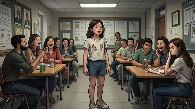 学校的社交秩序,《贱女孩》中的场景。一条规则崩塌 被逐出 格雷琴·维纳斯和凯伦·史密斯告诉雷吉娜·乔治,她穿着运动裤,不能和她们坐在一起。她曾经用来约束别人的规则,如今反过来落在自己头上。 公开逆转 雷吉娜离开时,食堂里响起的笑声揭示出权威有多么依赖群体的认同。她的权力并非因正式决定而消失,而是随着众人倒向他人而瓦解。