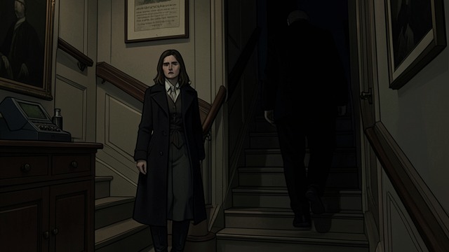 The Staircase Encounter from "The Turn of the Screw". Quint in the House A Close Confrontation The Governess encounters Peter Quint on the staircase in the early morning darkness, close enough to study his face.